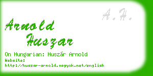 arnold huszar business card