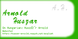 arnold huszar business card